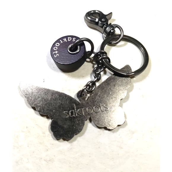 Sakroots Butterfly Keychain Purse Clip Metal Enamel - Picture 6 of 6